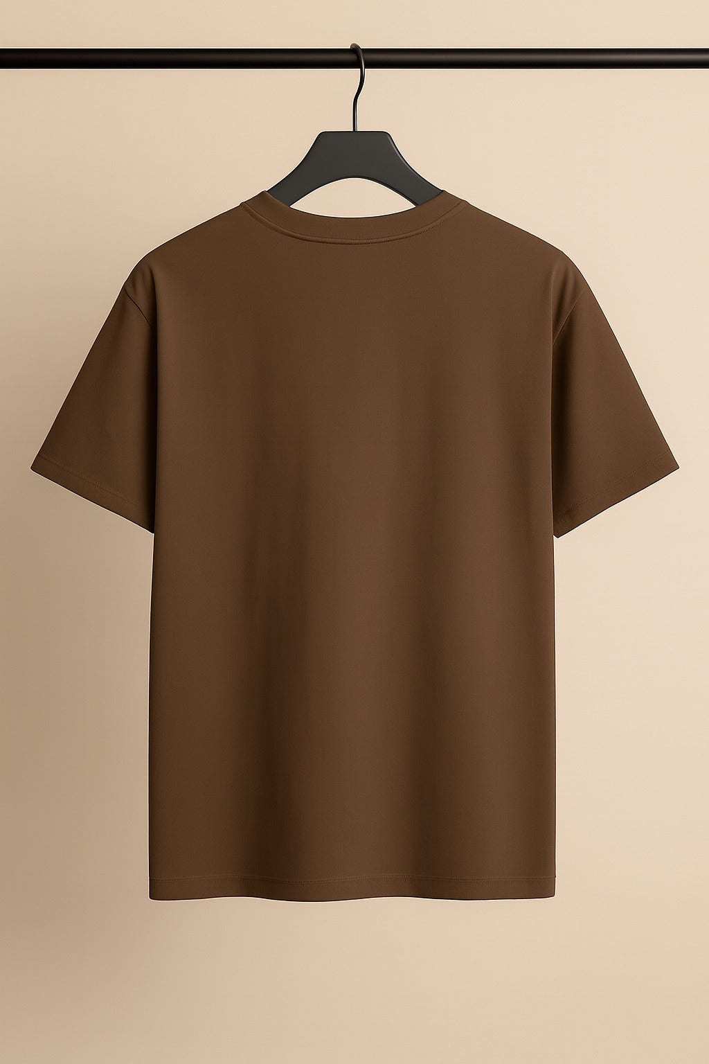 Brown Plain Drop Shoulder