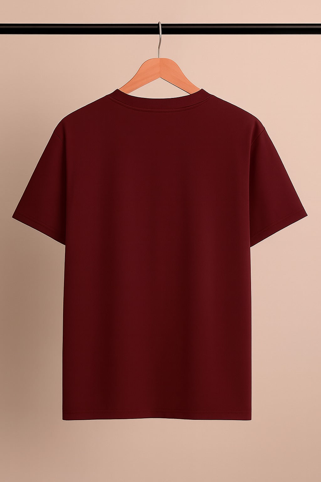 Maroon Plain Drop Shoulder