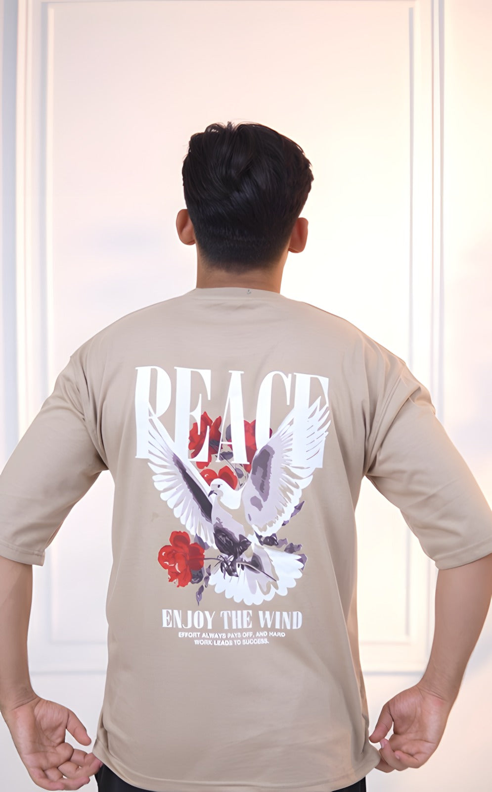 Peace Enjoy the World Drop Shoulder