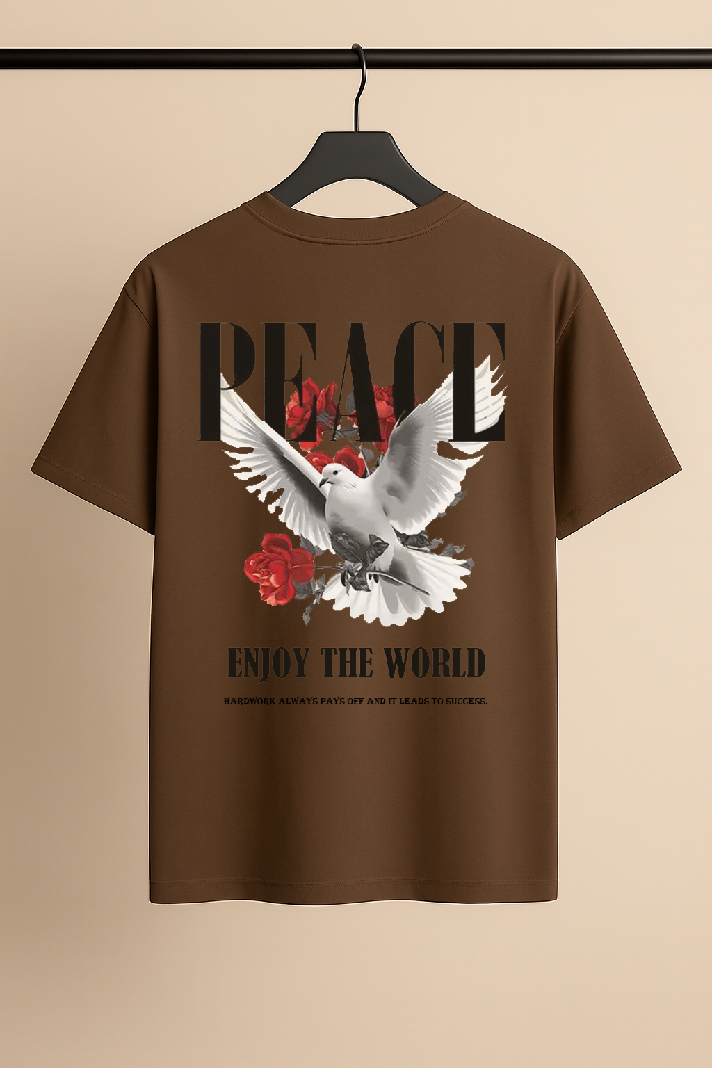 Peace Enjoy the World Drop Shoulder