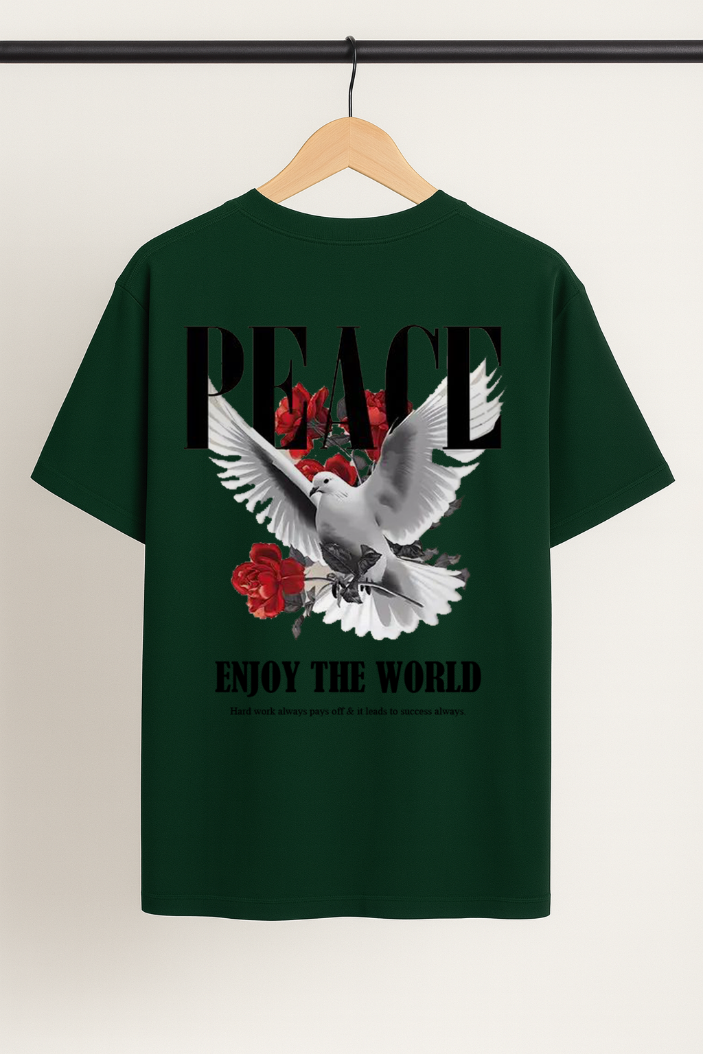 Peace Enjoy the World Drop Shoulder