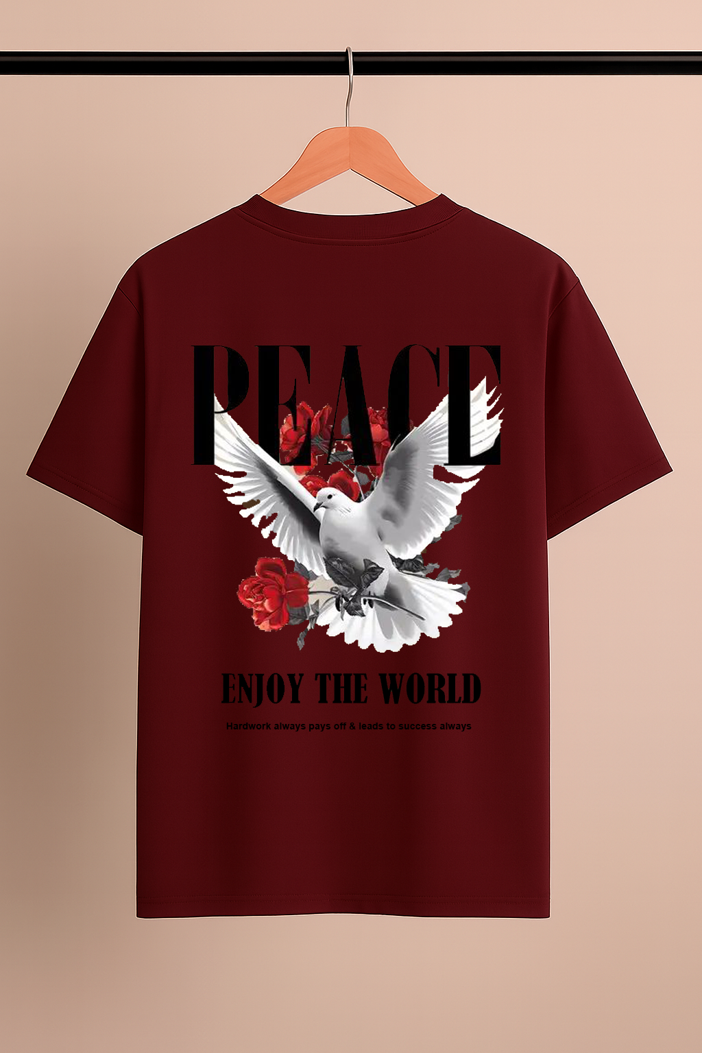 Peace Enjoy the World Drop Shoulder