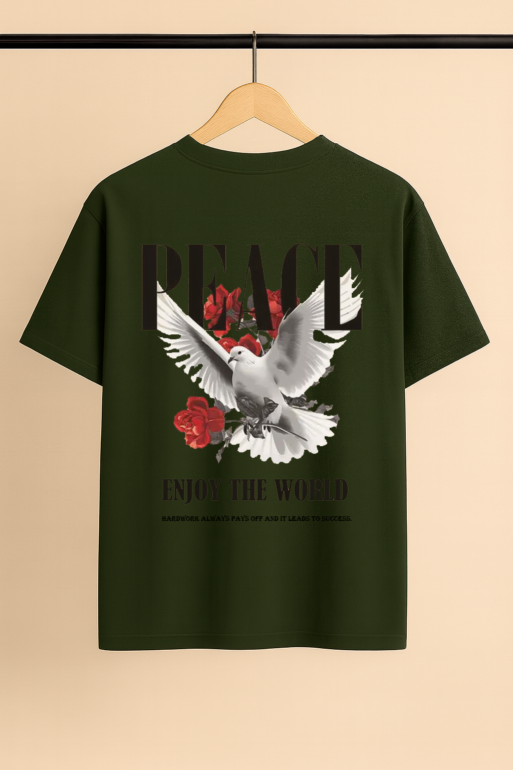 Peace Enjoy the World Drop Shoulder