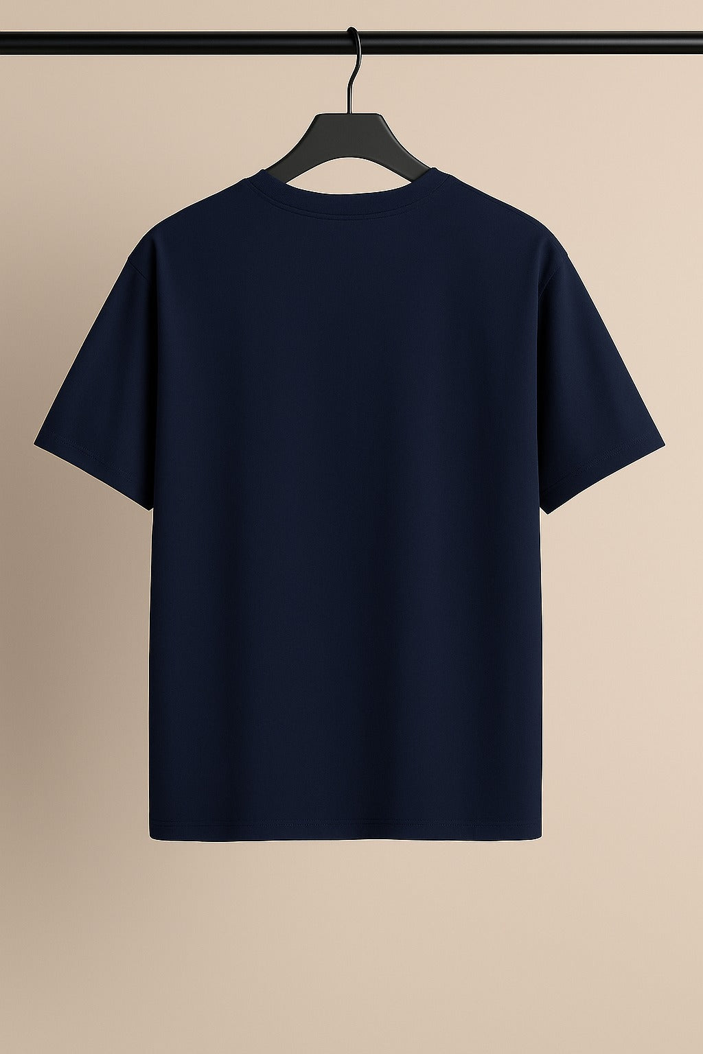 Navy Plain Drop Shoulder