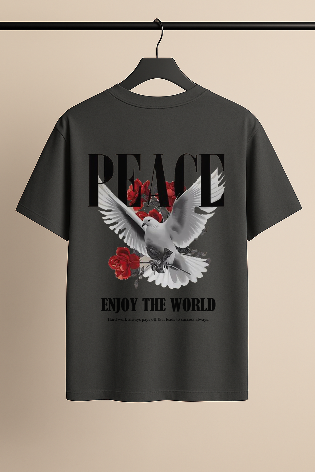 Peace Enjoy the World Drop Shoulder