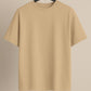 Beige Plain Drop Shoulder.