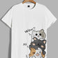 Cute Cartoon Cat Drop Shoulder