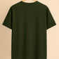 Olive Green Plain Drop Shoulder