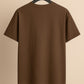 Brown Plain Drop Shoulder