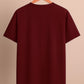 Maroon Plain Drop Shoulder