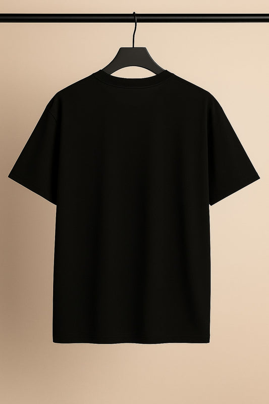 Black Plain Drop Shoulder