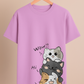 Cute Cartoon Cat Drop Shoulder
