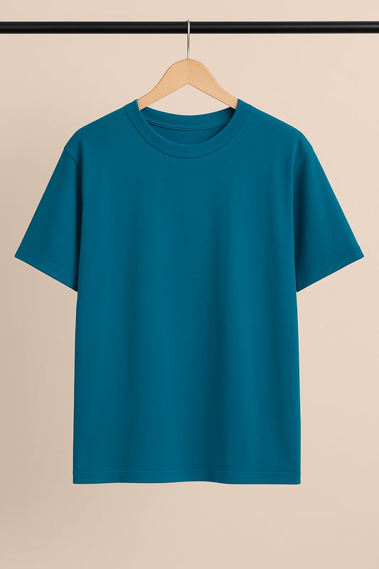 Teal Plain Drop Shoulder