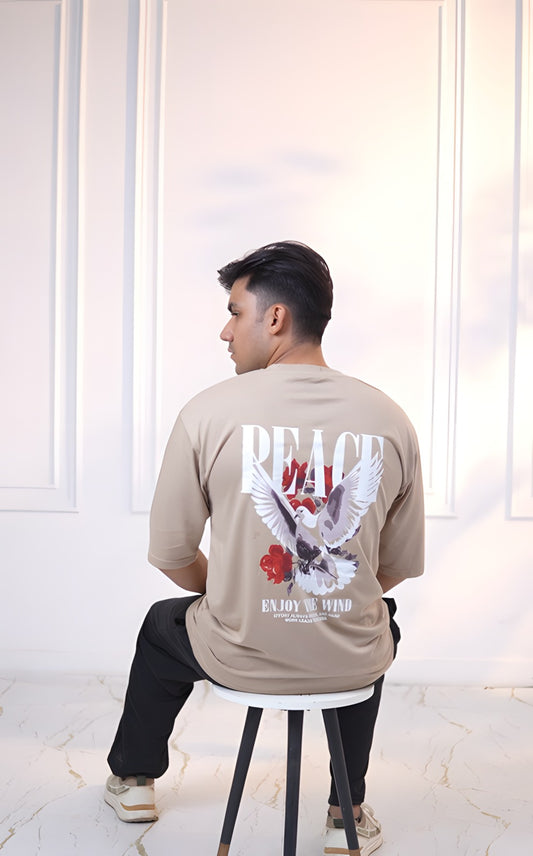 Peace Enjoy the World Drop Shoulder