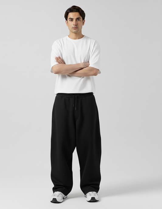 Everyday Unisex Black Baggy Trousers